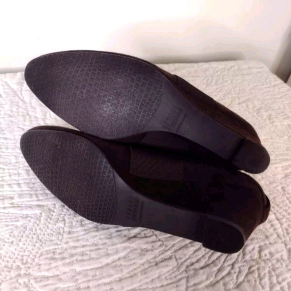 Stuart Weitzman Coban Suede Wedge Stretch Booties In Brown Size 6.5 - Picture 8 of 9